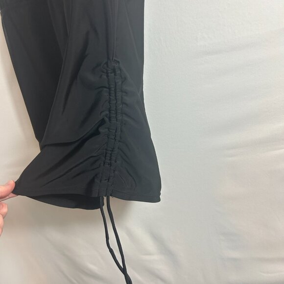 Yonique Plus Size black cinched tieable sides tankini top 20W - worn once - Picture 4 of 8